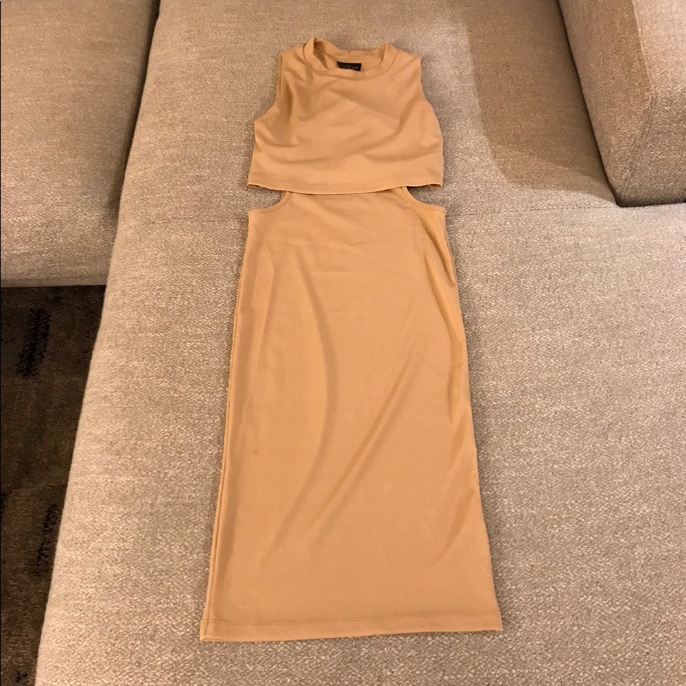 Topshop Midi Dress w/ cut outs
